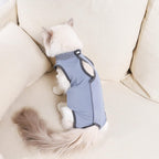 Litter box friendly cat recovery wear in large size for pet healing