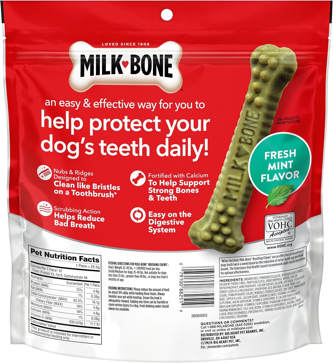Milk-Bone Brushing Chews Original Chicken Flavor Daily Dental Dog Treats, Small/Medium, 19.6 Oz. Bag - Image 9