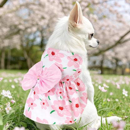 Choyaxo cute dog skirt back view highlighting the breathable fabric and flared hemline.