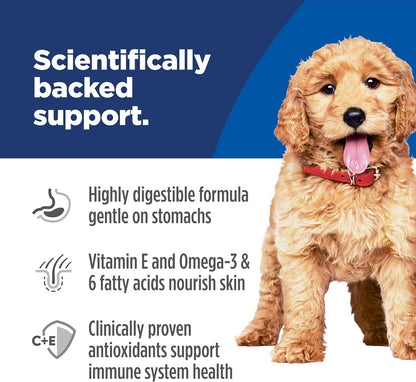 Hill's Science Diet salmon and vegetable stew texture for puppies