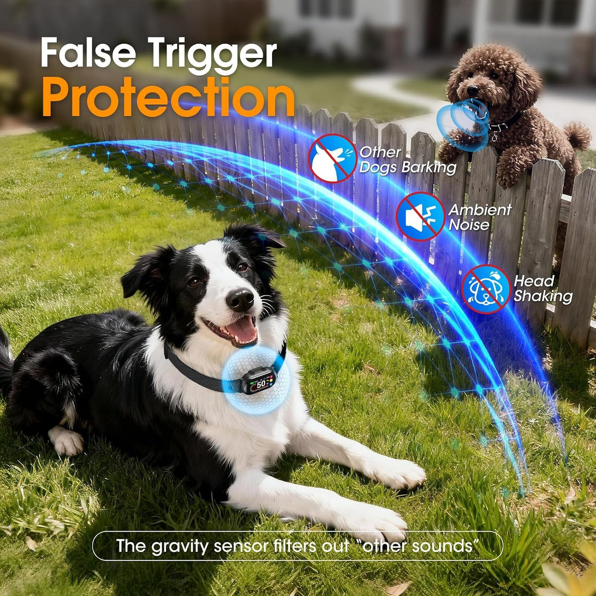 SKBAK waterproof dog collar waterproof design
