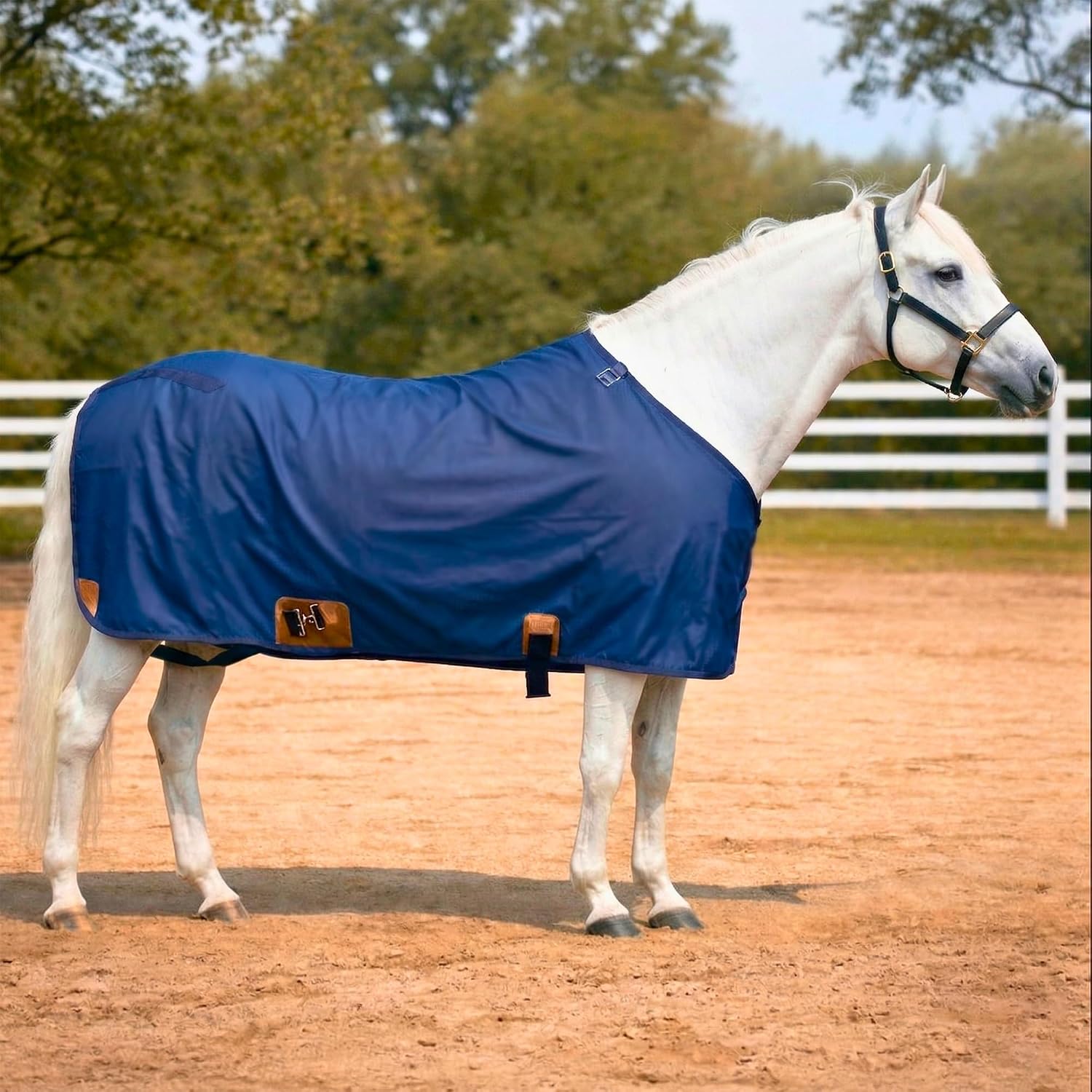 Nylon Horse 420D Stable Sheet | Breathable & Durable Horse Sheet | Keeps Coat Clean, Smooth & Shiny | Adjustable Fit Summer Sheet (60"- 86" Sizes) - Image 12