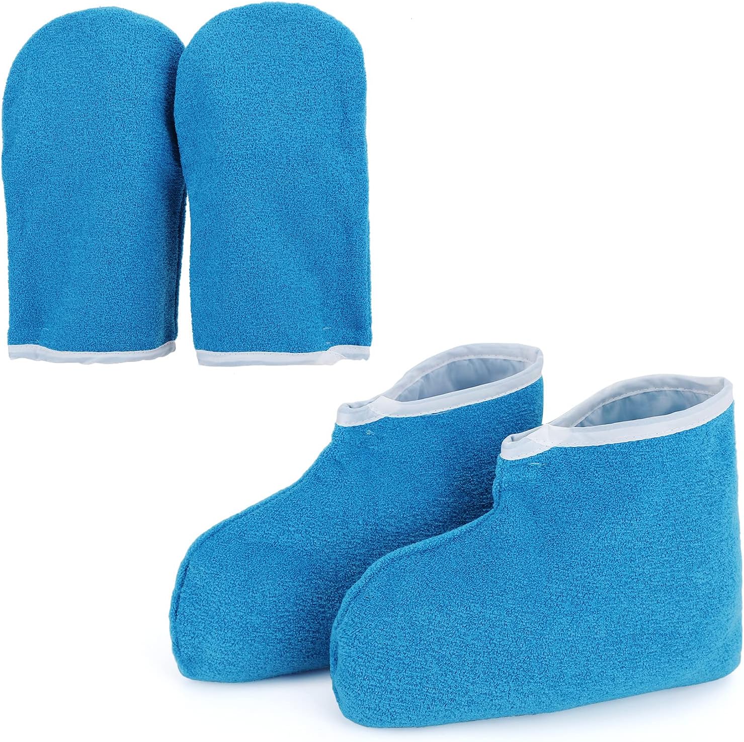 Segbeauty paraffin wax gloves and booties set front view blue