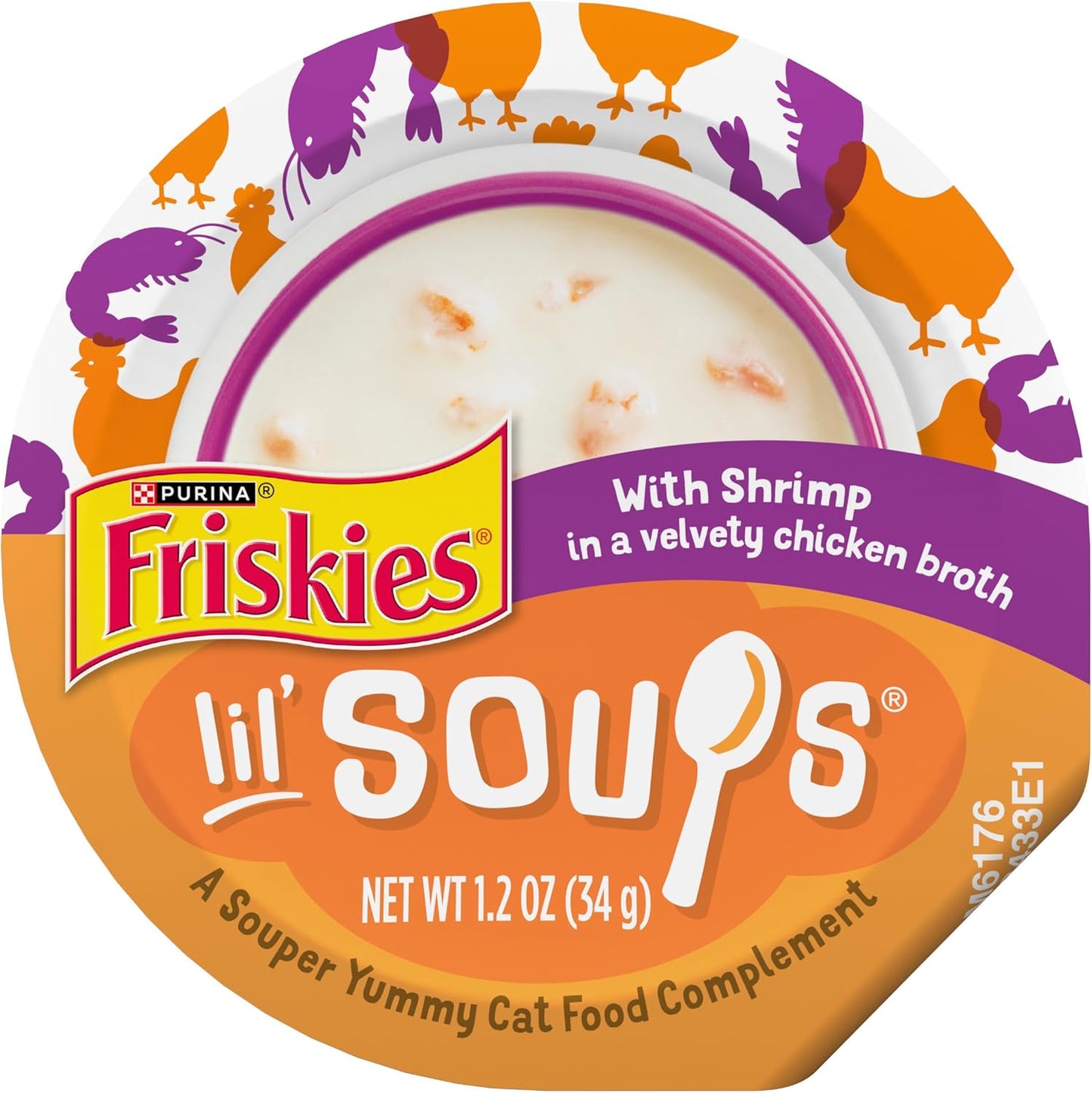 Purina Friskies Lil Soups Shrimp In Chicken Broth Front View