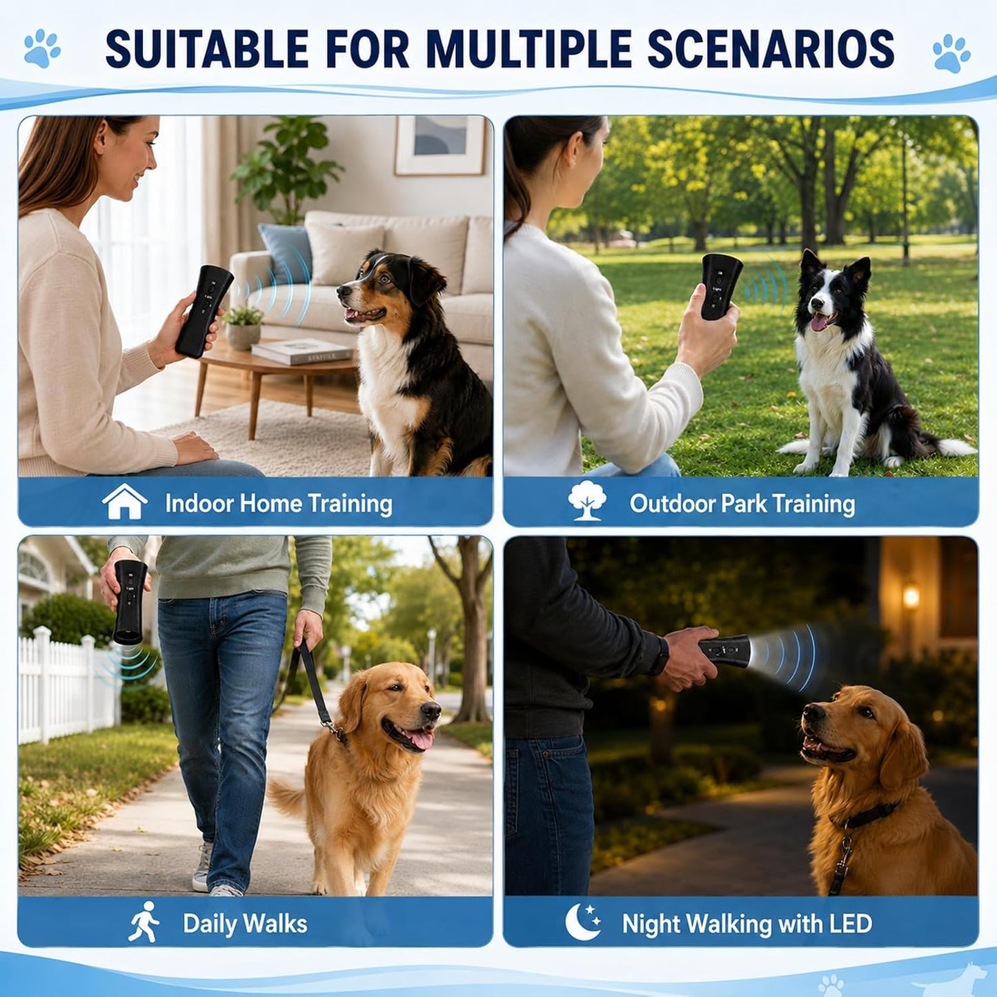 Dual-speaker ultrasonic dog behavior corrector