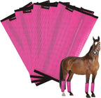 Horse Fly Boots, Breathable Mesh Protection Set of 4, Comfortable Horse Leggings, Breathable Mesh Design, Equine Supplies for Reduce Stomping, Hoof Damage & Leg Fatigue (Purple, Large) - Image 14