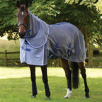 WeatherBeeta horse blanket with detachable neck cover and belly wrap side view
