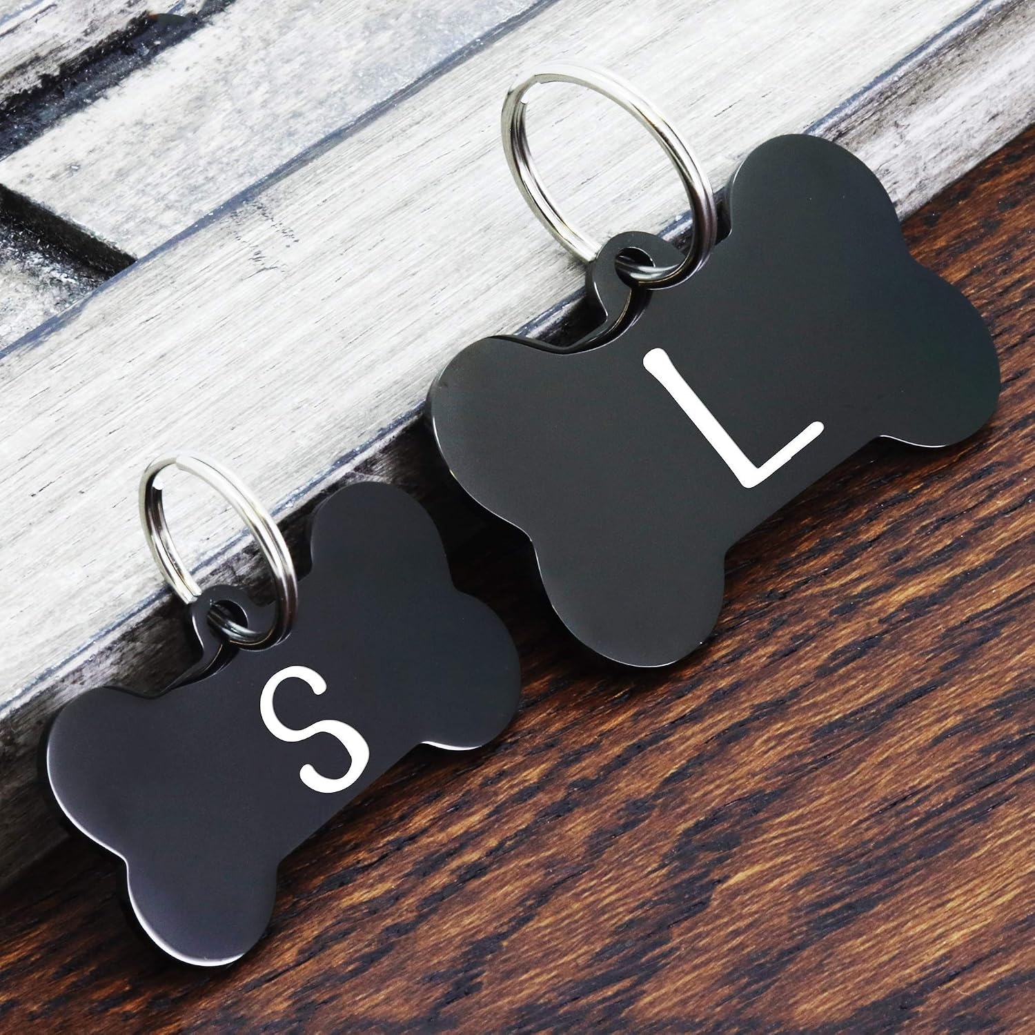 Ultra Joys premium mountain design personalized cat and dog safety tag close up