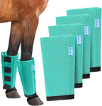 Mesh Horse Fly Boots Set of 4, Loose Fitting Leggings for Horses, Reduce Stressful Stomping, Breathable Adjustable and Universal Fit for 4 Legs, Reliable Stay Put (Blue) - Image 10