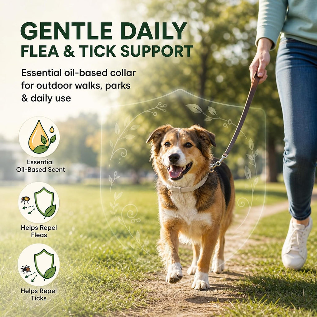 Adjustable ProElobara flea collar for large dogs