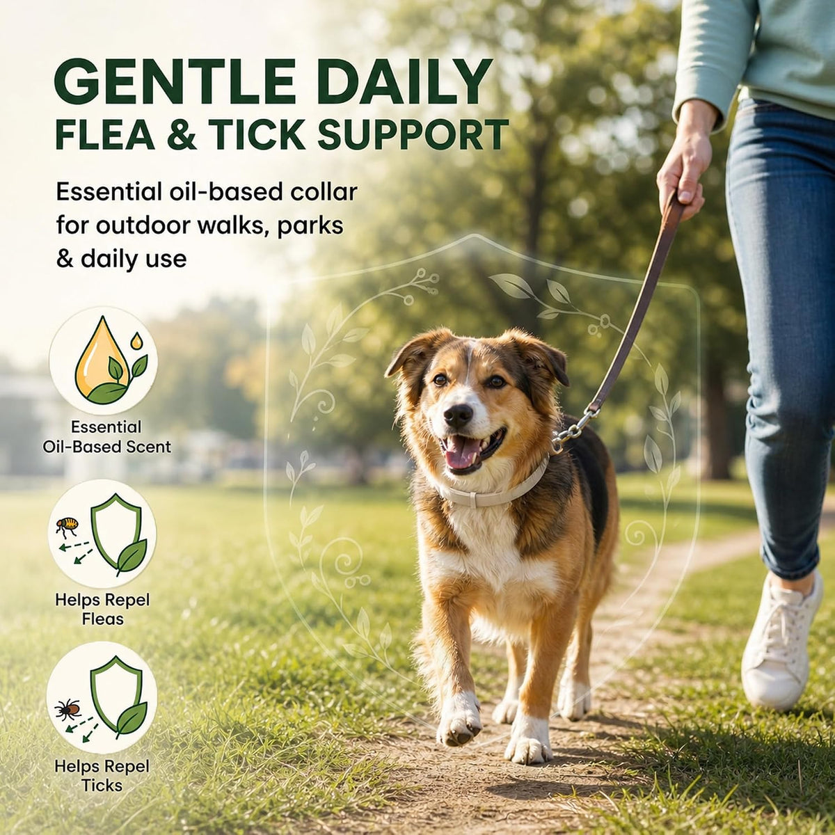 Adjustable ProElobara flea collar for large dogs