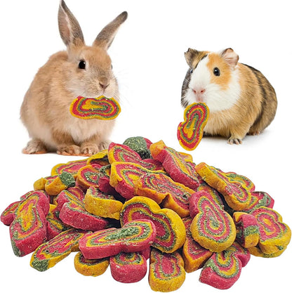 Fhiny 12 PCS Rabbit Timothy Hay Chips Toys, Natural Bunny Molar Treats with Herbal Flowers Rabbit Chew Toys for Teeth Small Animal Snacks for Rats Chinchillas Guinea Pigs Hamsters - Image 9