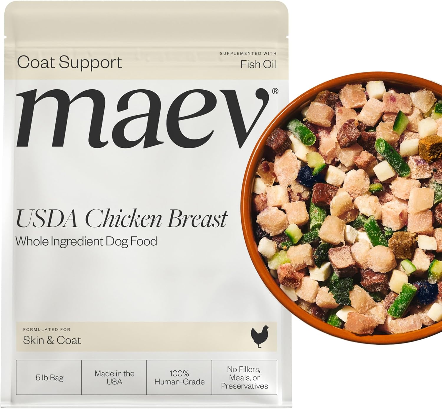 Maev Human-Grade Fresh-Frozen Beef Dog Food, Skin & Coat Formula | High-Protein, Grain-Free, Whole Ingredient Raw Food for Dogs | Complete & Balanced Meal or Topper | Made in USA | 5 lb - Image 12