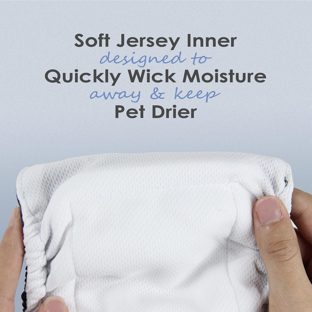 Wegreeco washable puppy diaper wrap showcasing the waterproof outer layer