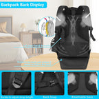 Side view of travel pet backpack showing convenient storage pockets for water bottles
