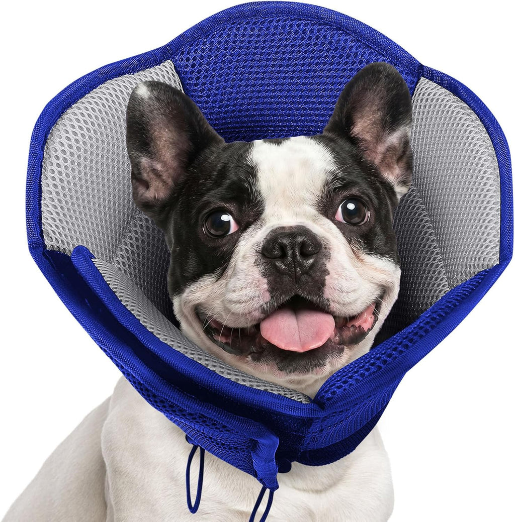 Side view illustration of the lightweight anti lick pet neck cone.