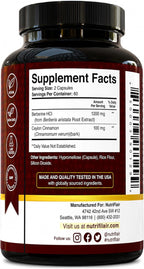 NutriFlair Berberine HCl 1200mg with Ceylon Cinnamon, 120 Capsules - Image 8