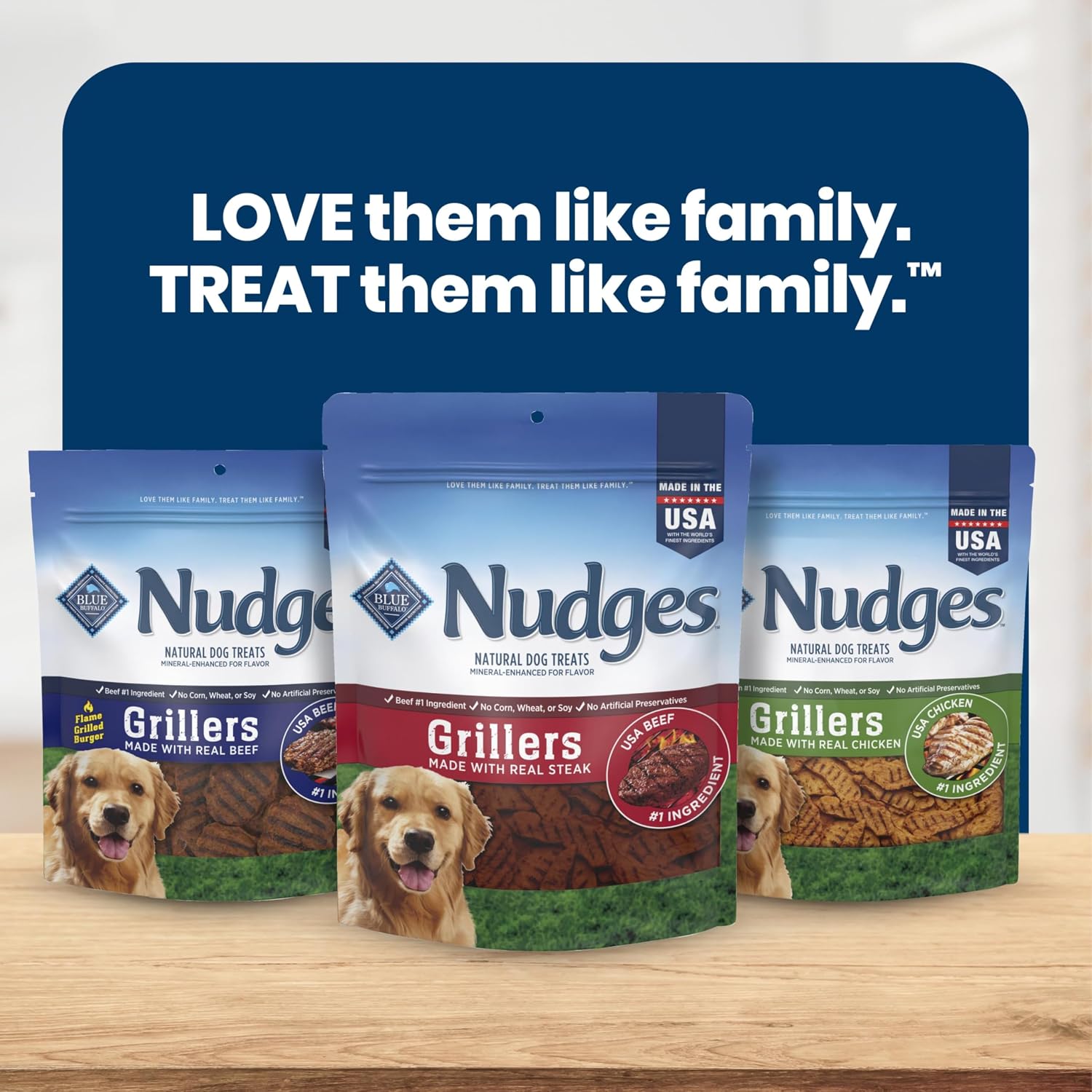 Blue Buffalo Nudges Steak Grillers Natural Dog Treats, Meaty Dog Snacks, Healthy Reward or Training Treat, Made in the USA with Real Beef, No Artificial Preservatives, 10 oz. - Image 10