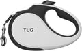 Tug 360 degree retractable dog leash white medium side view
