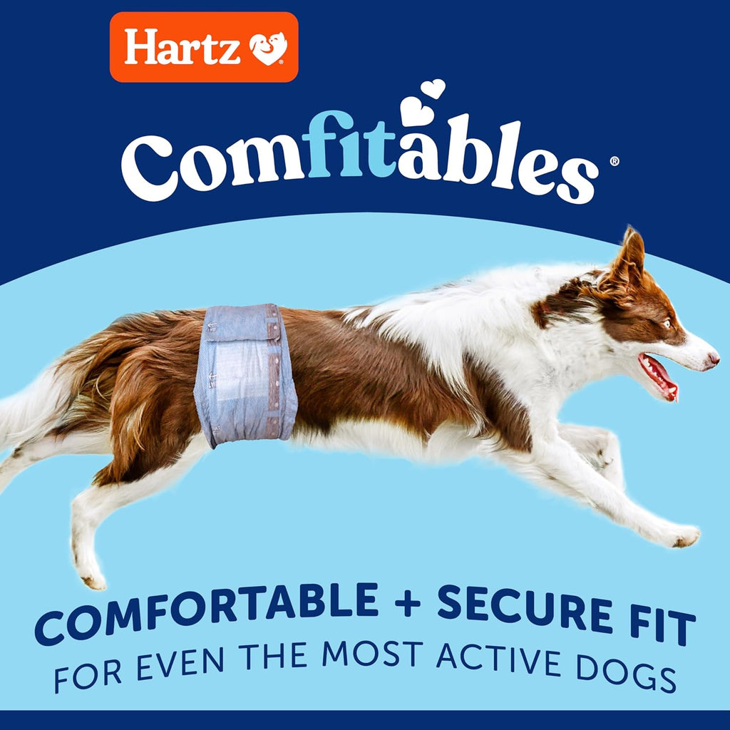 Hartz comfitables male dog belly bands size small forty count