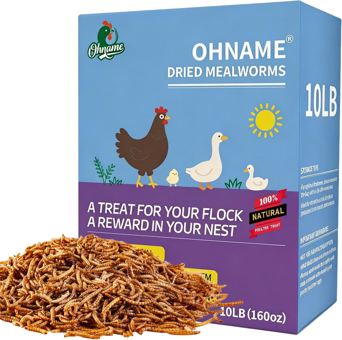 2LB Dried Mealworms for Chickens - 52% Protein for Growth - Image 10