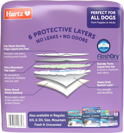 Hartz Home Protection Super Absorbent Odor Eliminating Lavender Scented No Leak Dog Pads,XL 30 count - Image 9