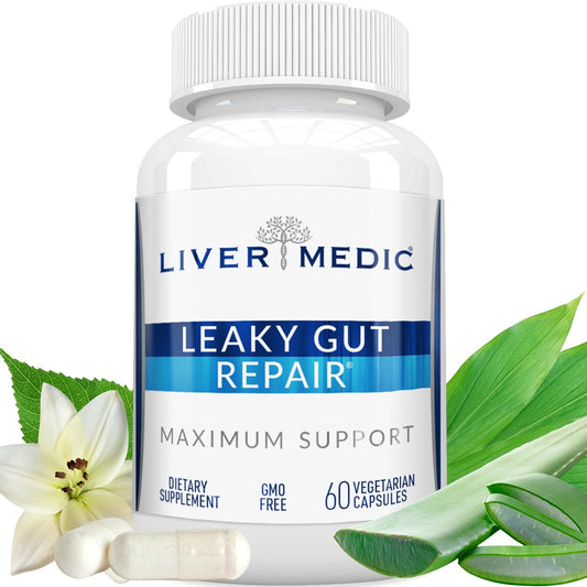 Liver Medic Leaky Gut Repair 60 capsules front view packaging