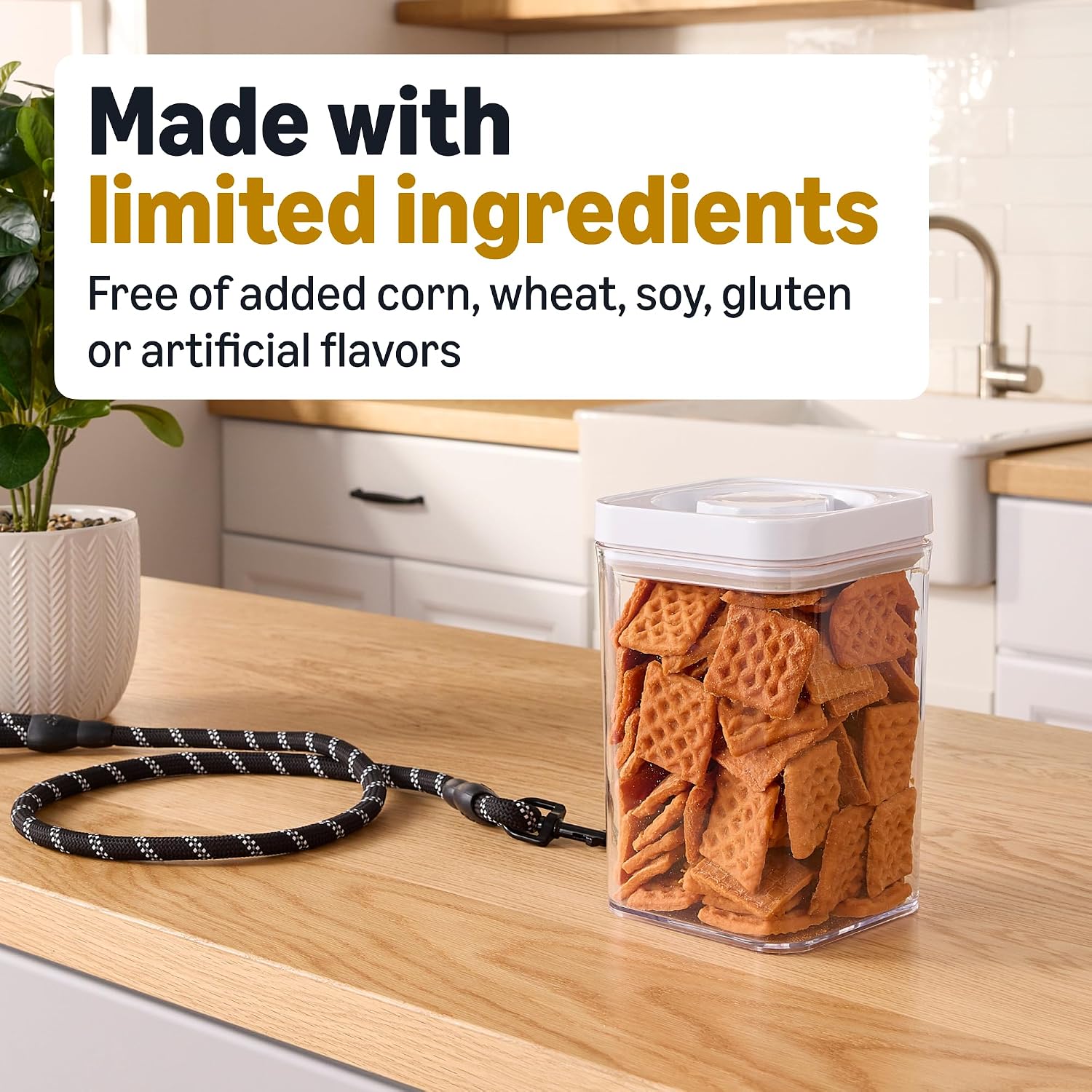 Amazon Basics previously Wag chicken and waffle bites resealable pet treat pack