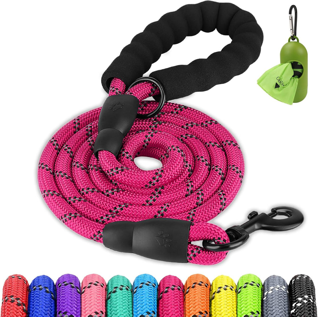 Joytale Dog Leash for Large Dogs, Heavy Duty Nylon Leashes with Comfortable Padded Handle and Highly Reflective Threads, Ideal for Walking and Training, Black, 6'x1/2'' - Image 15