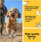 Side view of Hcpet rugged rubber sole dog boots