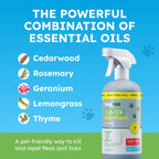BugMD Plant-Based Flea & Tick Spray - Safe for Pets & Home - Repels Fleas, Ticks, & Pests - 16oz - Image 9