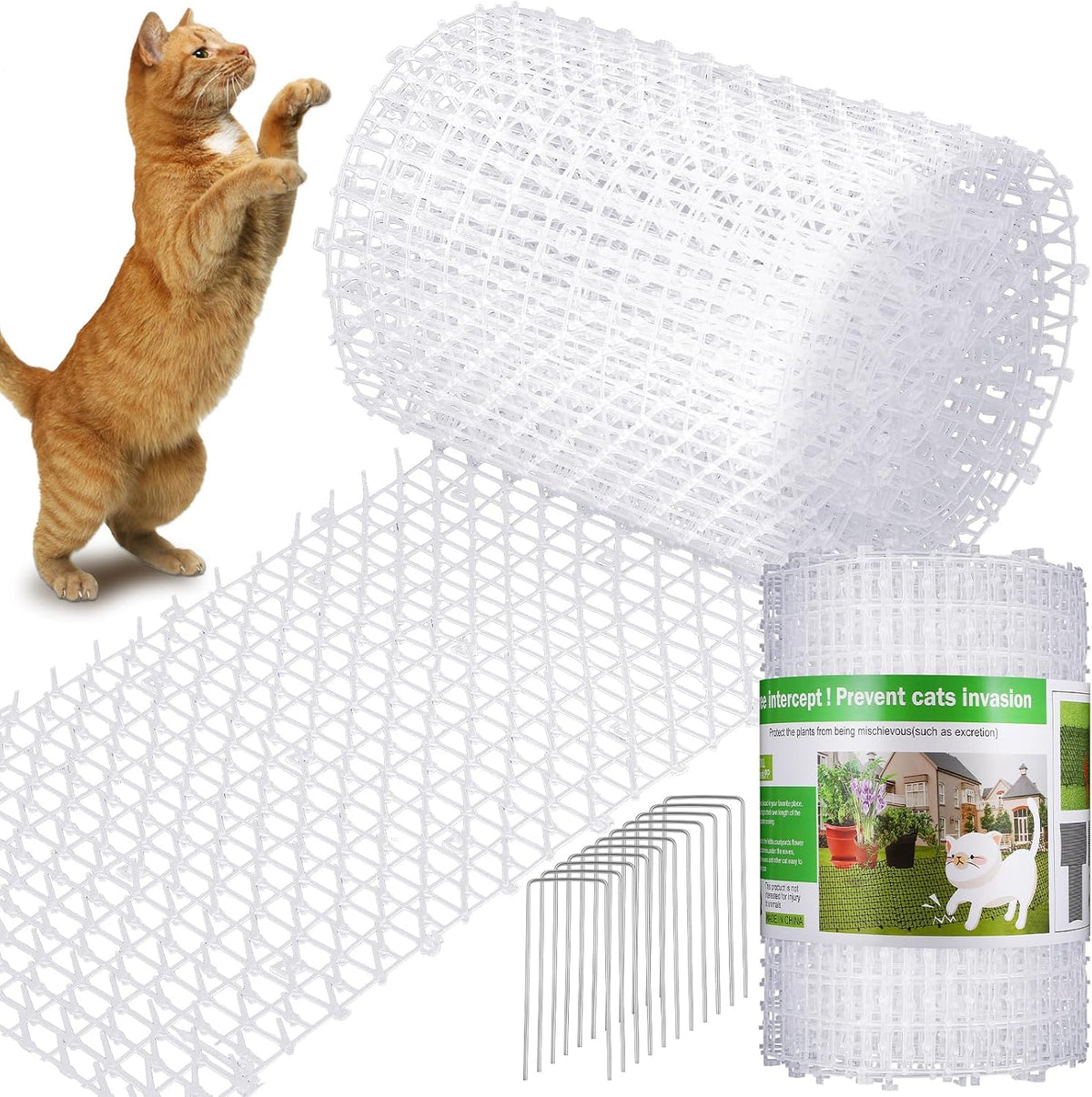 Humane pet training tool Sanwuta cat spike mat for garden fence