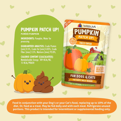 Weruva Pumpkin Patch Up pet supplement pouch label ingredients list