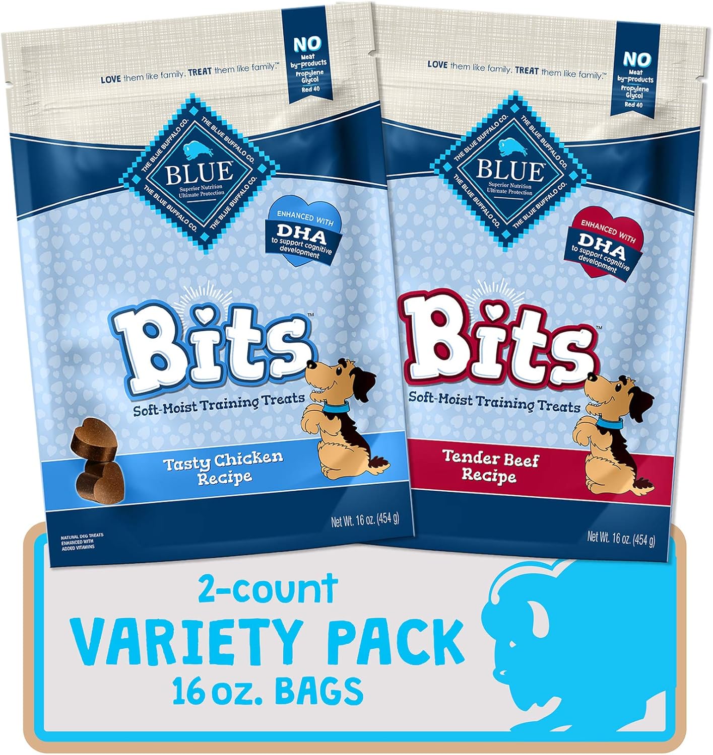 Blue Buffalo Bits Chicken Soft & Chewy Dog Treats, Bite-Sized for Training, Made with Real Chicken & Enhanced with DHA, Heart-Shaped Dog Treats, Made in the USA with Natural Ingredients, 19 oz. - Image 13