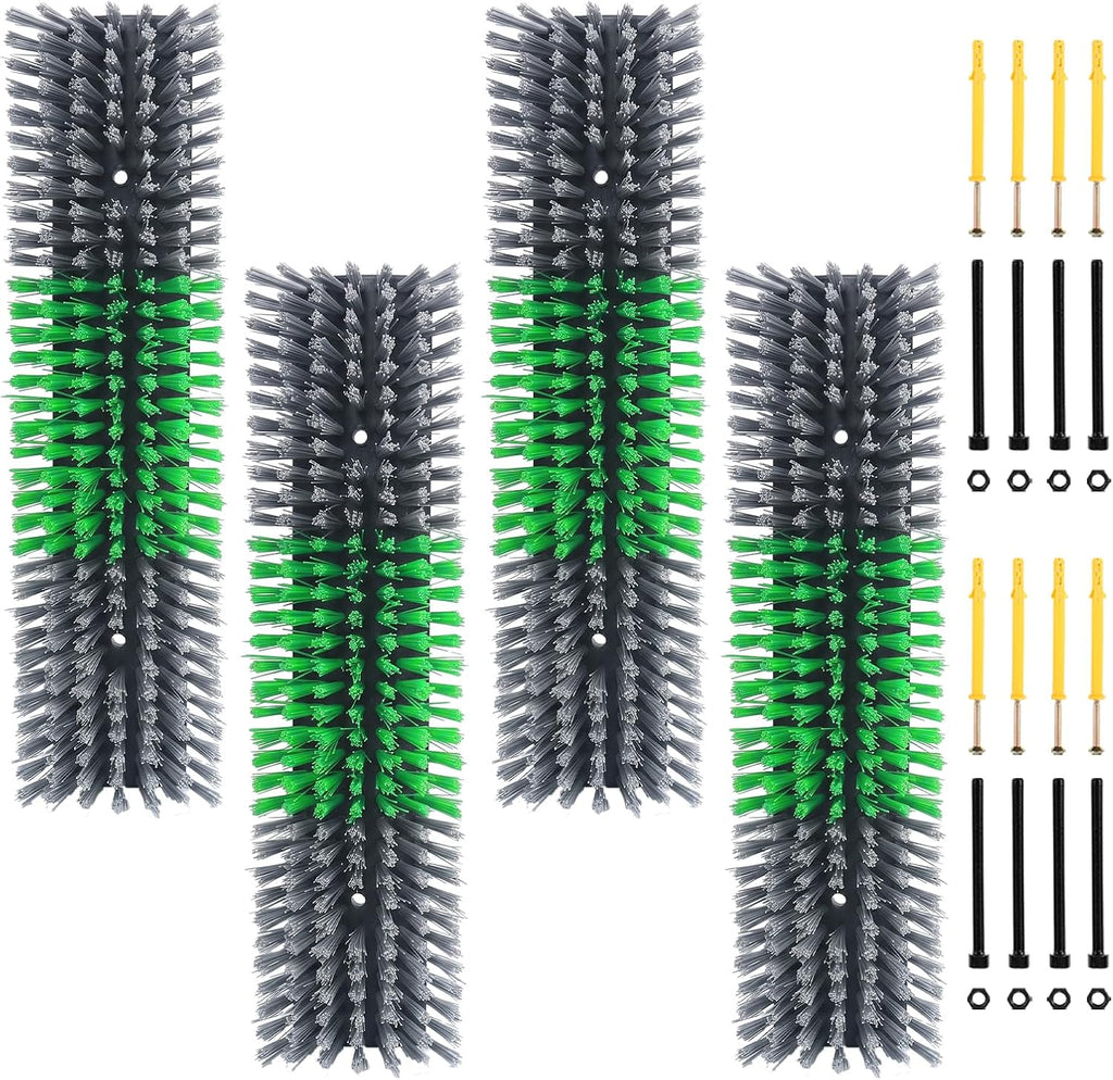Livestock Scratch Brush for Cattle, Horses, Goats, Cow, Durable Scratching Brush, Massage Grooming Tool for Healthy Coat, Relieves Itching, Easy Install on Fence Posts(2pcs, Gray) - Image 14