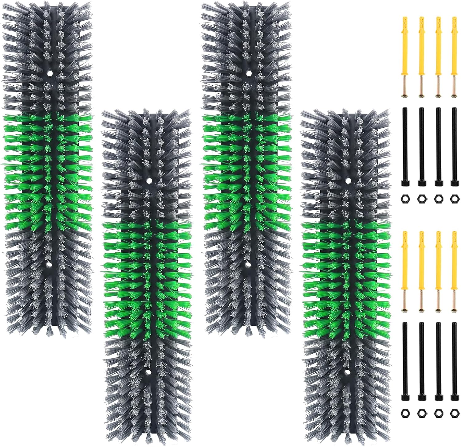 Livestock Scratch Brush for Cattle, Horses, Goats, Cow, Durable Scratching Brush, Massage Grooming Tool for Healthy Coat, Relieves Itching, Easy Install on Fence Posts(2pcs, Gray) - Image 14