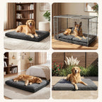 Large sized grey pet bed for orthopedic joint support