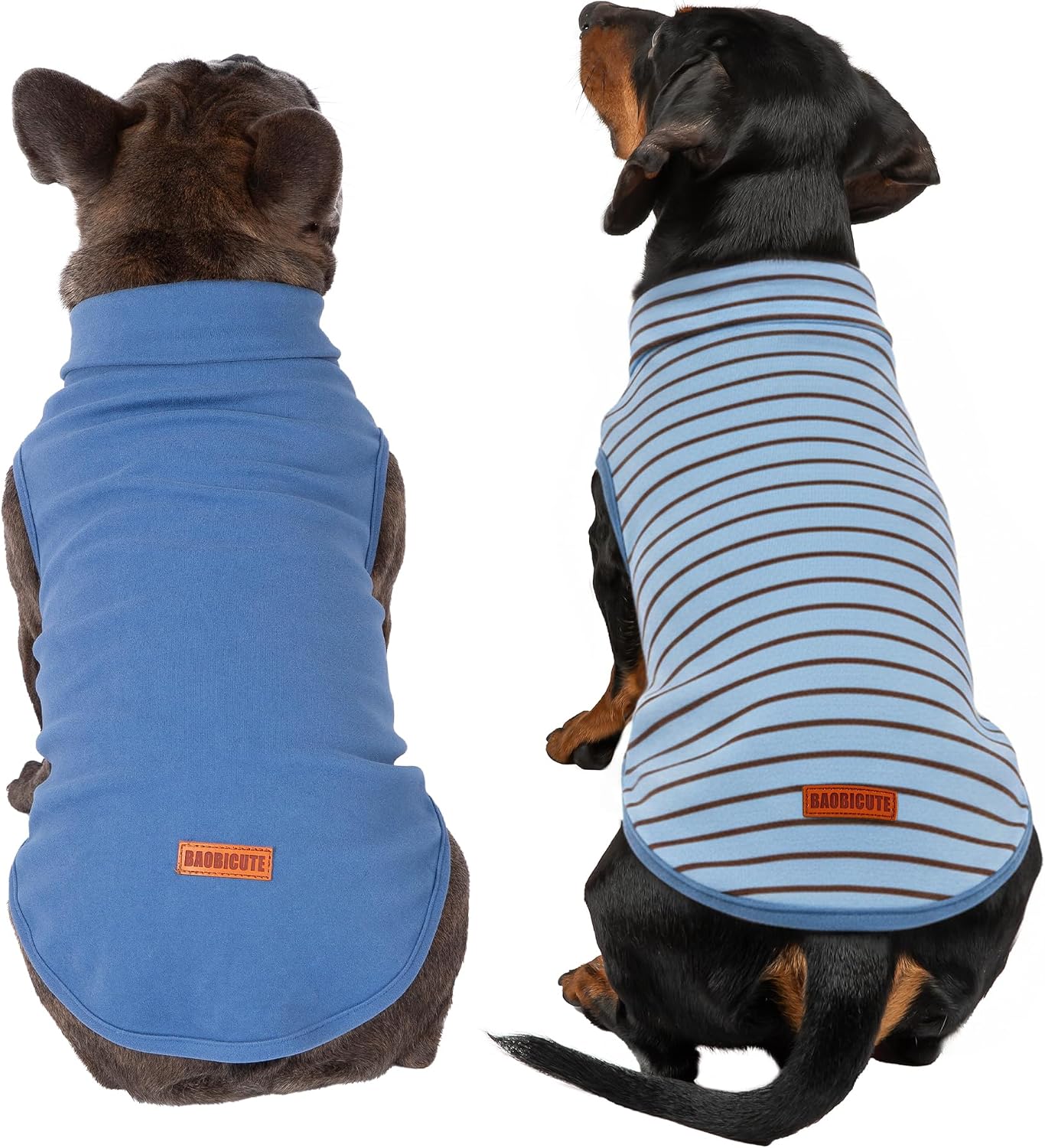 2 Pack Dog Sweater Clothes Soft Velvet Fabric Coat Dog Sweatshirt Sweaters for Small Medium Large Dogs Pullover Turtleneck Pet Puppy Clothes Cold Weather Warm Puppy Sweater - Image 15