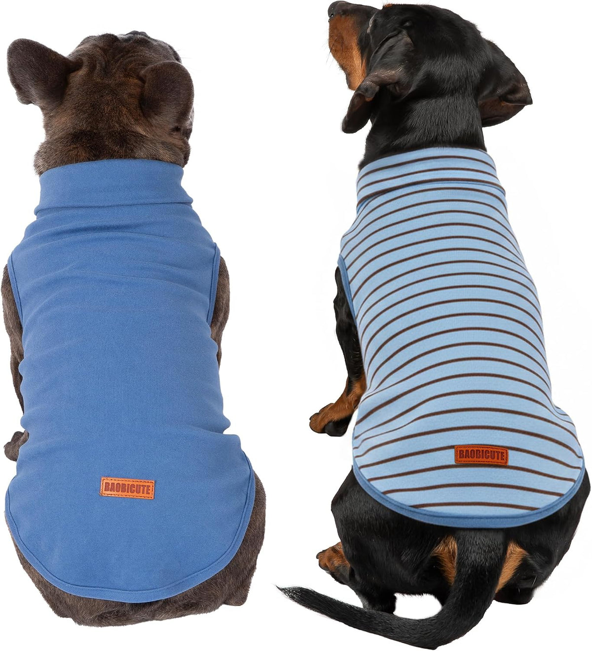 2 Pack Dog Sweater Clothes Soft Velvet Fabric Coat Dog Sweatshirt Sweaters for Small Medium Large Dogs Pullover Turtleneck Pet Puppy Clothes Cold Weather Warm Puppy Sweater - Image 15