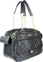 Parisian Pet London Quilted Dog Purse front view