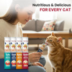 Cat Treats Lickable | Grain-Free Cat Food Toppers, High Protein | Creamy Puree Squeeze Ups with Vitamin E & Taurine, Digestible Formula | 0.5 oz. Each Tube, Chicken & Seafood Mix Variety | 45 Tubes - Image 9
