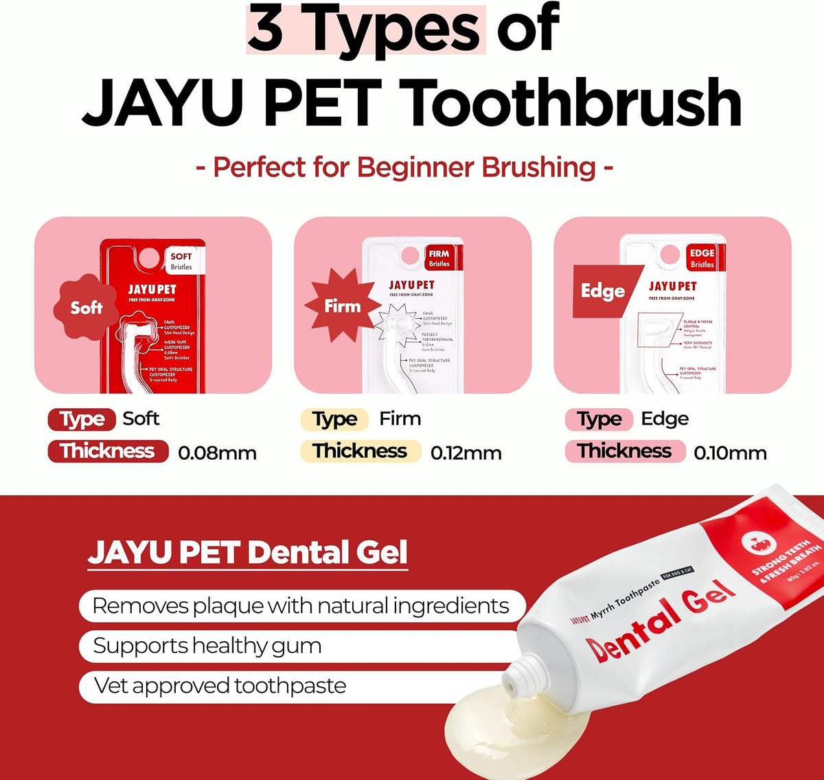 JAYU PET Dental Care Brush with Soft Bristles 1ea | Dog Toothbrush, Cat Toothbrush, For Kitten and Small Dogs, Removes Old Plaque and Tartar, Easy Cleaning - Image 9