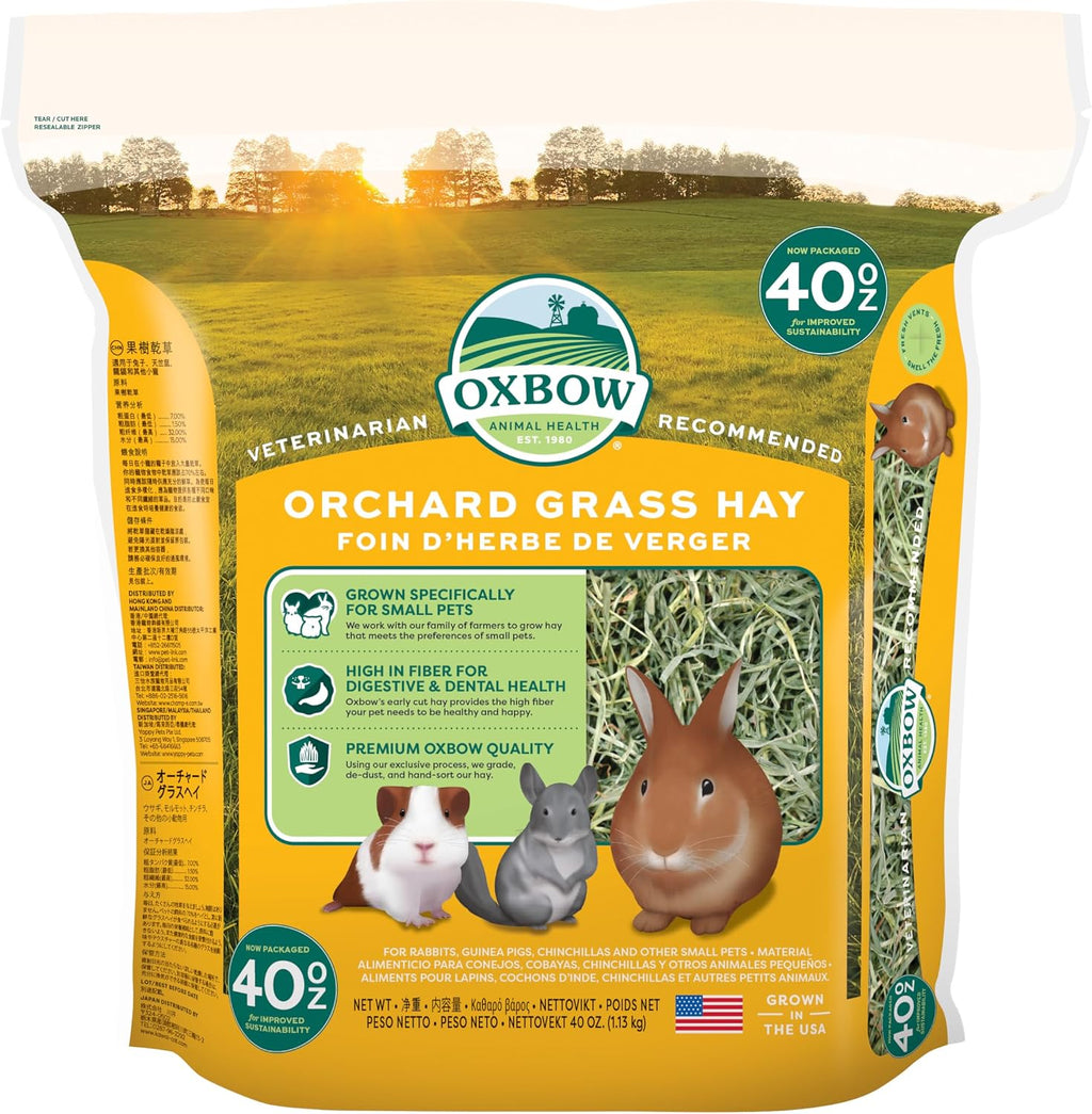 Oxbow orchard grass hay front view package
