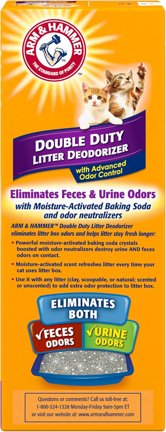 Arm and Hammer cat care deodorizer powder lifestyle presentation