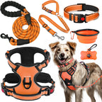 LOBEVE No Pull Dog Harness, Collar & Leash Set | Includes Dog Seat Belt, Collapsible Bowls & Poop Bag Dispenser. Ideal for Training, Walking, Hiking. Fits Small to Large Dogs(Pink-L) - Image 11