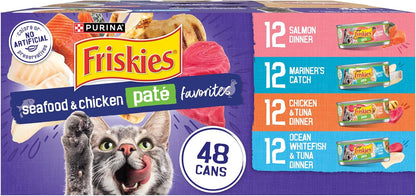 Purina Friskies Pate Wet Cat Food Variety Pack Seafood and Chicken Pate Favorites 40ct VP - (Pack of 40) 5.5 oz. Cans - Image 10