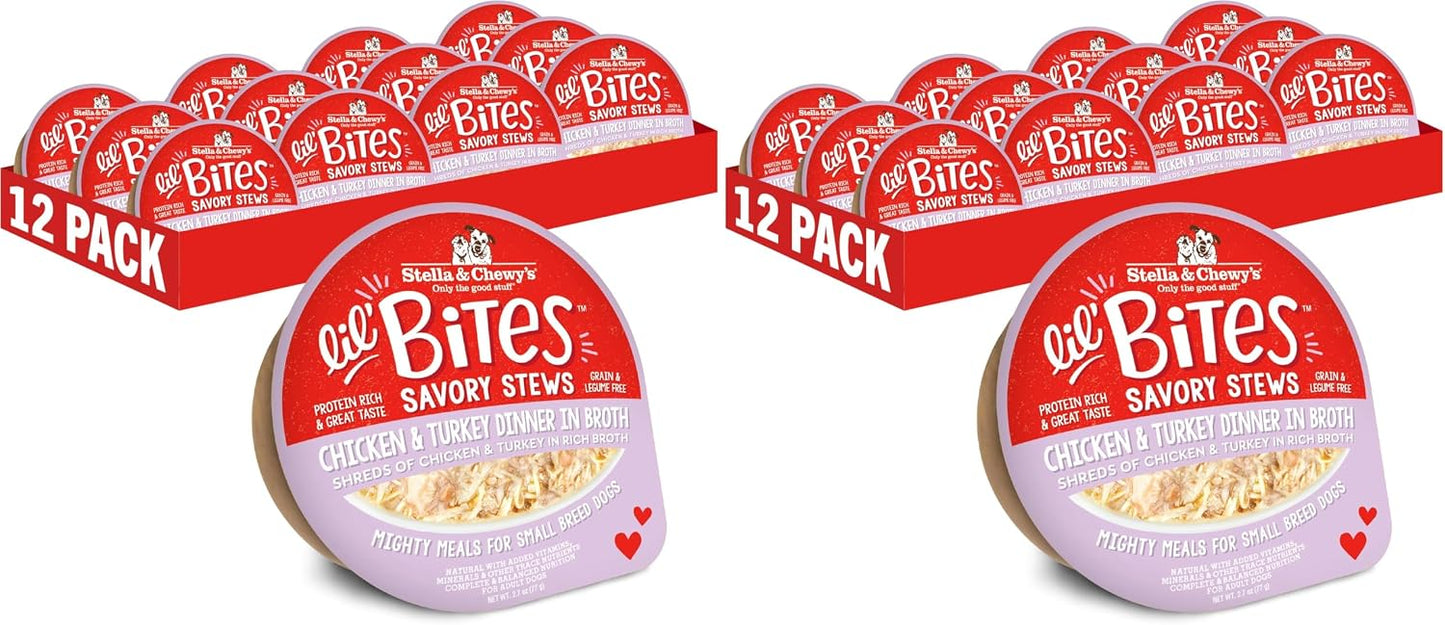 Stella & Chewy's Lil Bites Savory Stews for Small Breeds Beef & Chicken Dinner in Broth, 2.7 oz. Cups (Pack of 12) - Image 9