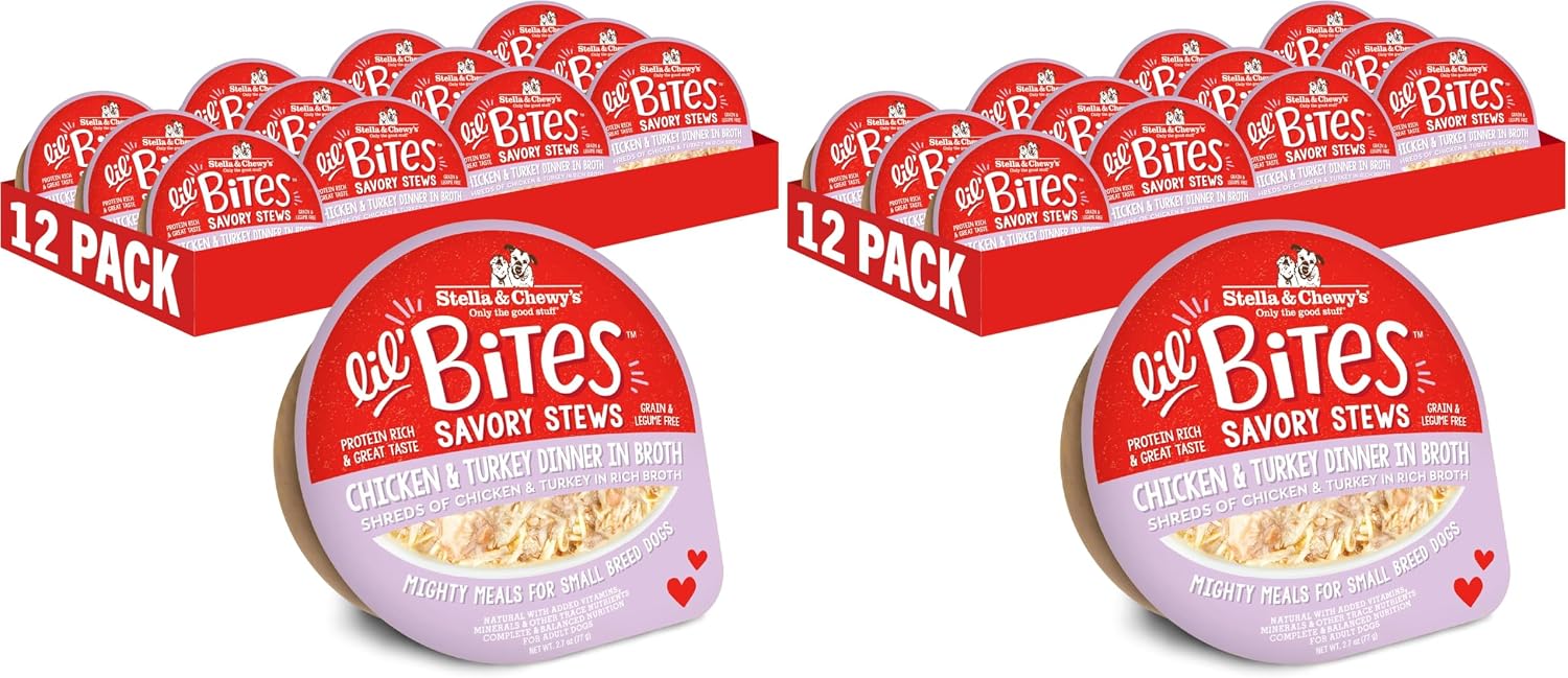 Stella & Chewy's Lil Bites Savory Stews for Small Breeds Beef & Chicken Dinner in Broth, 2.7 oz. Cups (Pack of 12) - Image 9