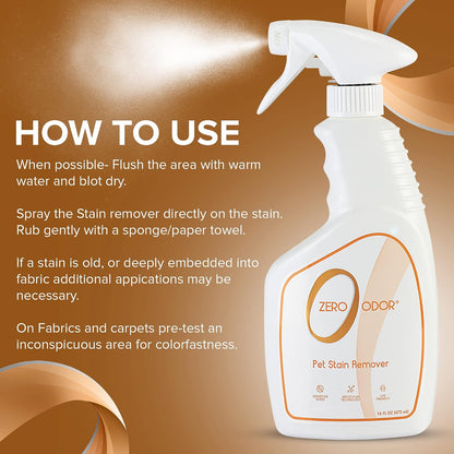 Zero Odor 16 fluid ounces bottle in a home setting