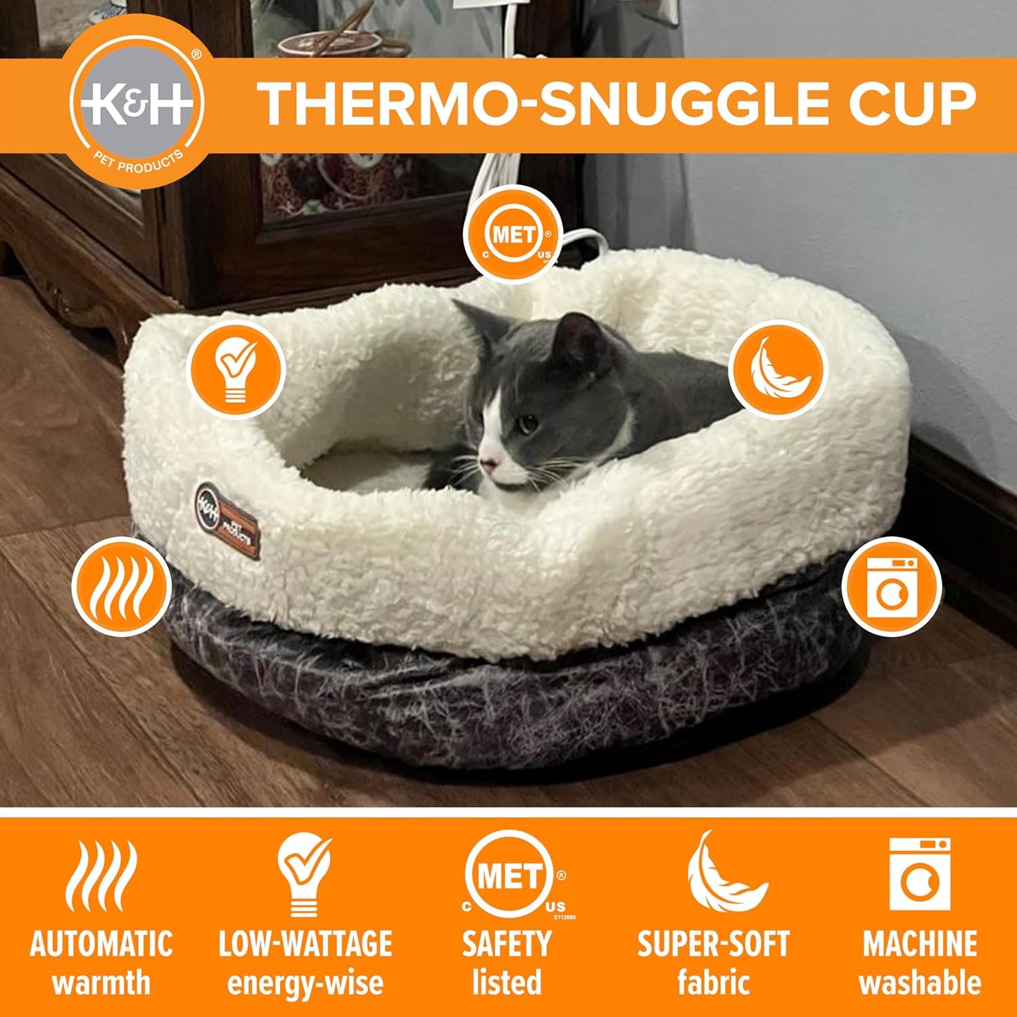 Top view of K&H Thermo-Snuggle Cup for small pets